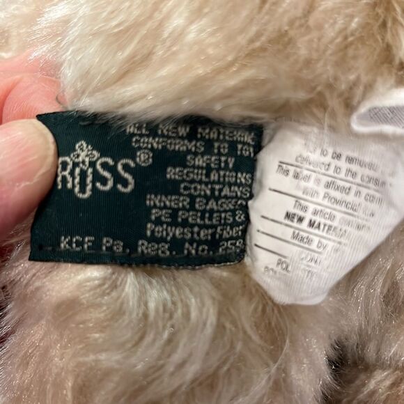 Russ Berrie & Co Plush "Radcliffe" Bears from the Past 11" Stuffed Bear With Bow - Picture 9 of 9